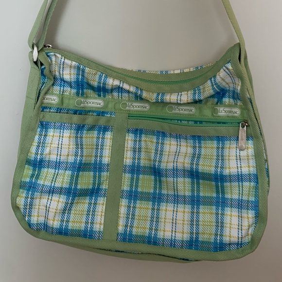 LeSportsac Blue & Green Plaid Crossbody Bag - Picture 2 of 13